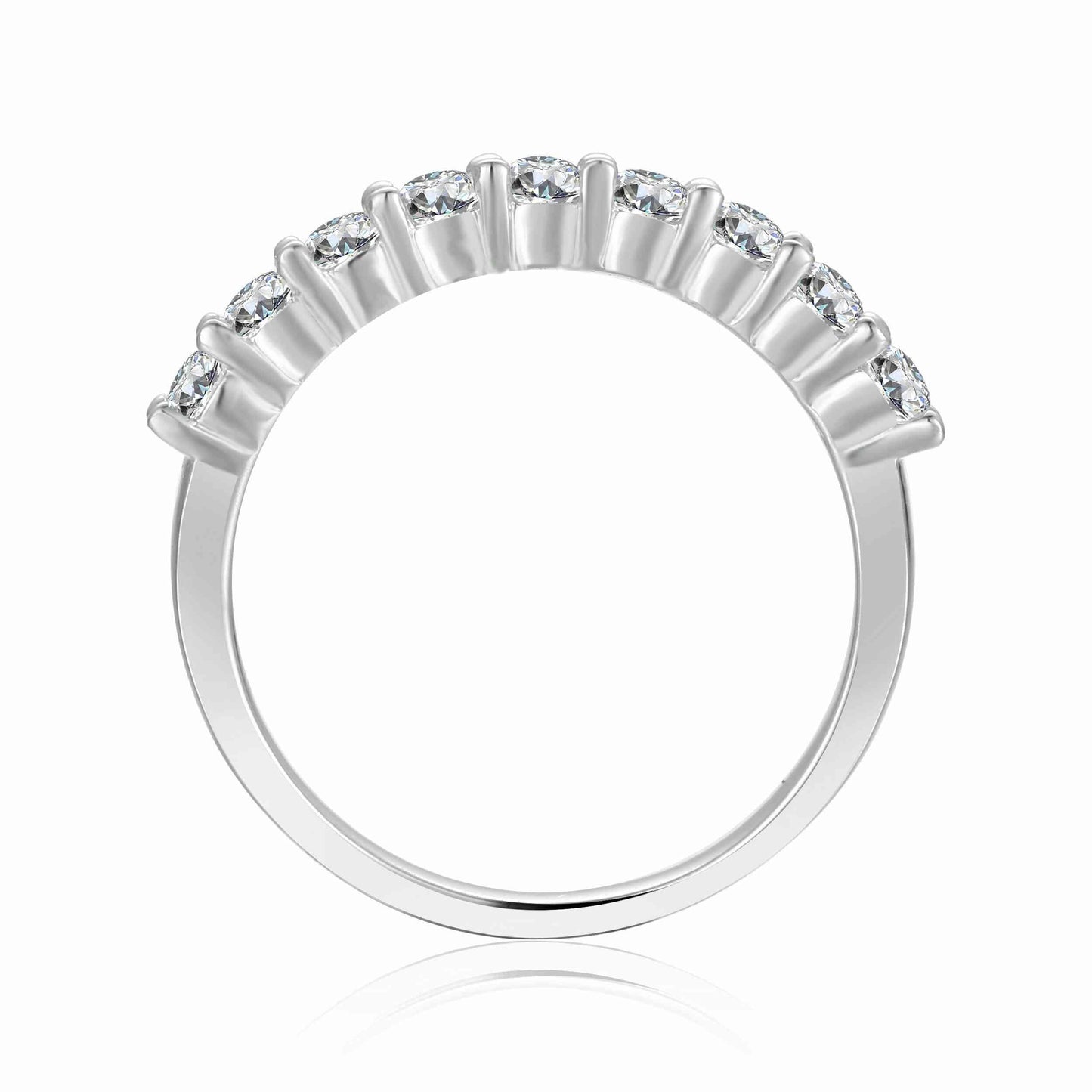 Half Eternity Band Moissanite Ring