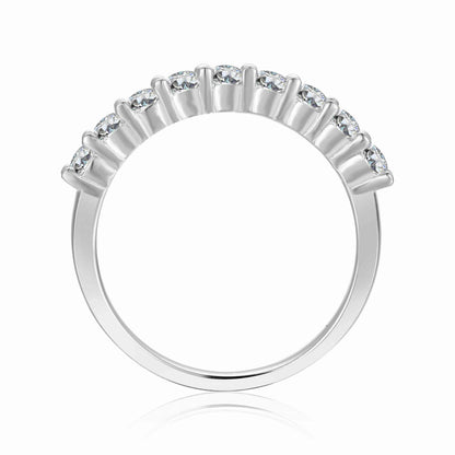 Half Eternity Band Moissanite Ring