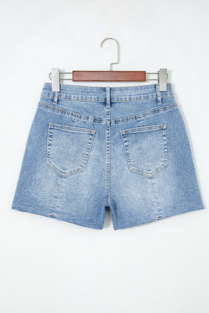 Threaded Pear Rayne Wash Raw Hem Shorts