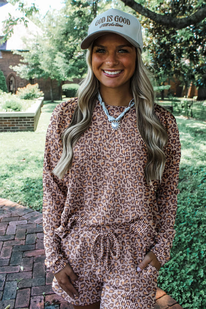 Threaded Pear Willow Ribbed Long Sleeve Lounge Set