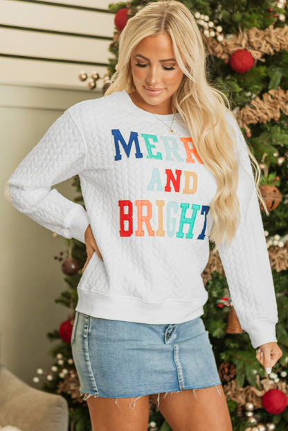 Threaded Pear Merry And Bright Knit Pullover Sweatshirt