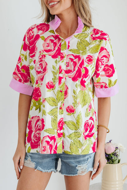 Threaded Pear Rebekah Collar Short Sleeve Shirt