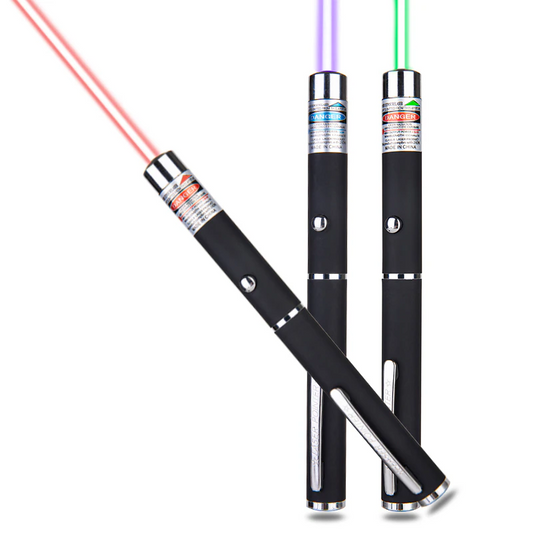 Prime Goods 3 Packs 900Mile Laser Pointer Pen Green Blue Red Light Visible Beam Lazer - Black