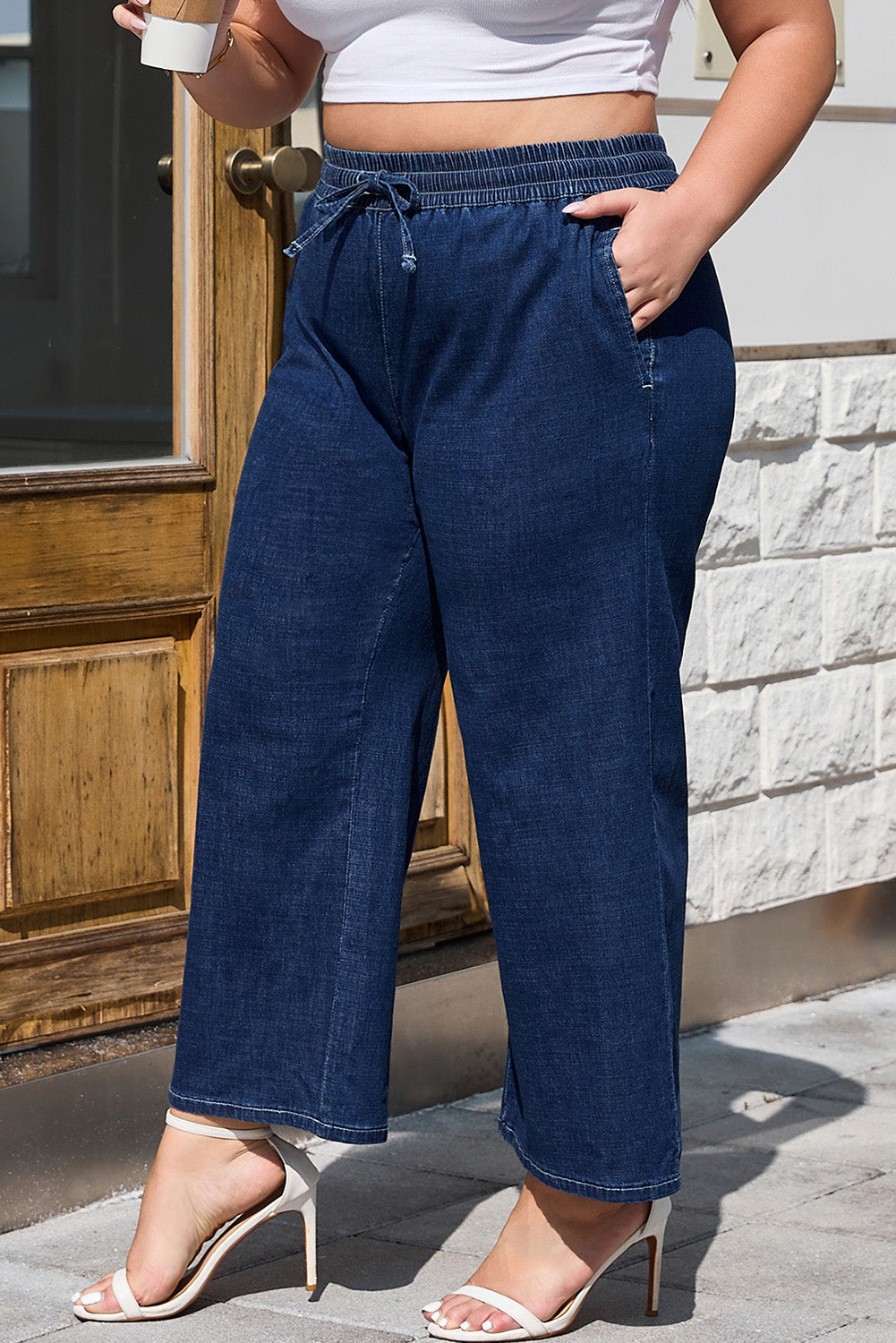 Threaded Pear Analeia Wide Leg Casual PLUS Jeans