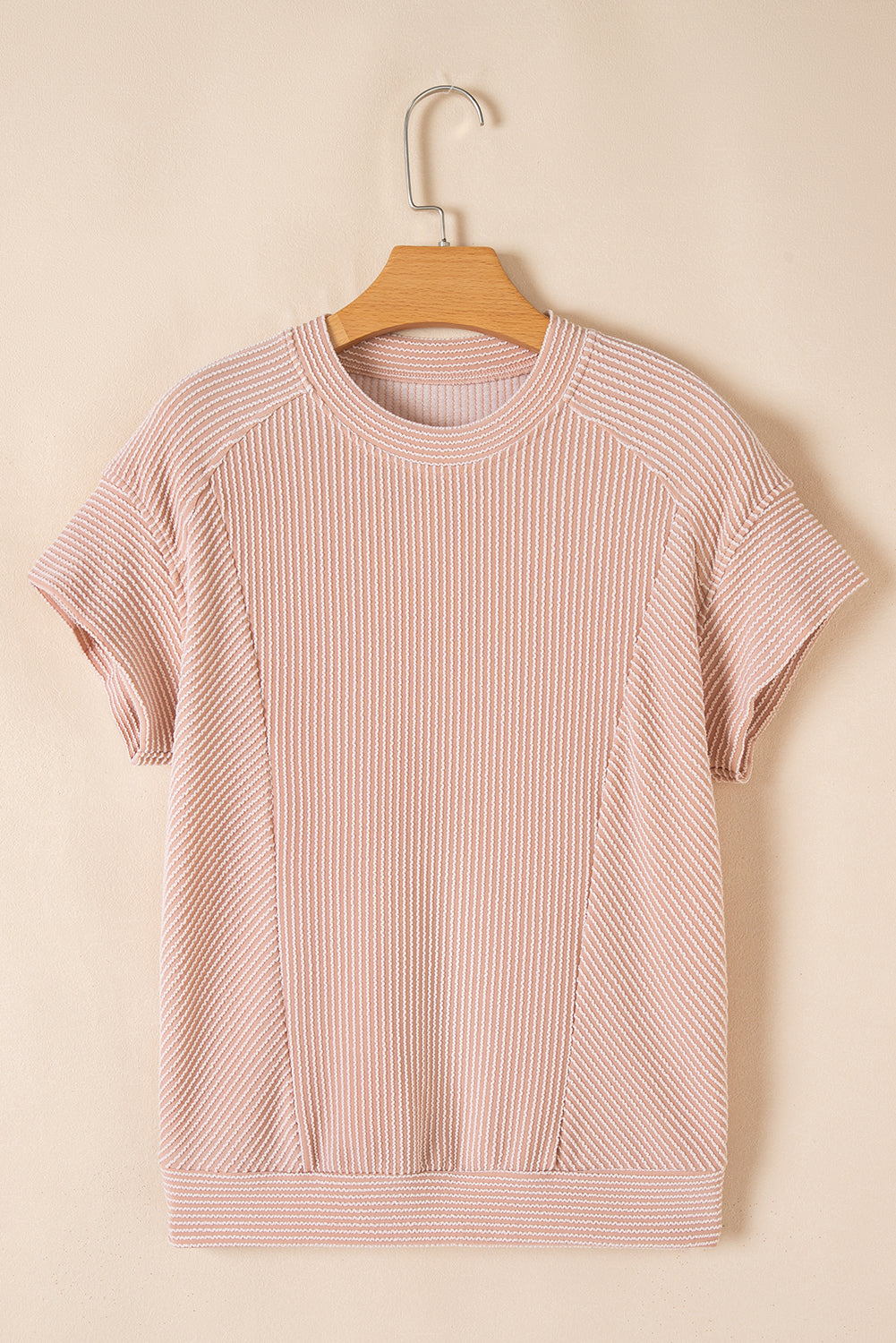 Threaded Pear Leilany Corded Knit Short Sleeve Set