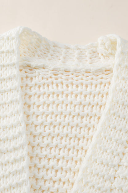 Threaded Pear Oakley Shoulder Puff Sleeve Cardigan