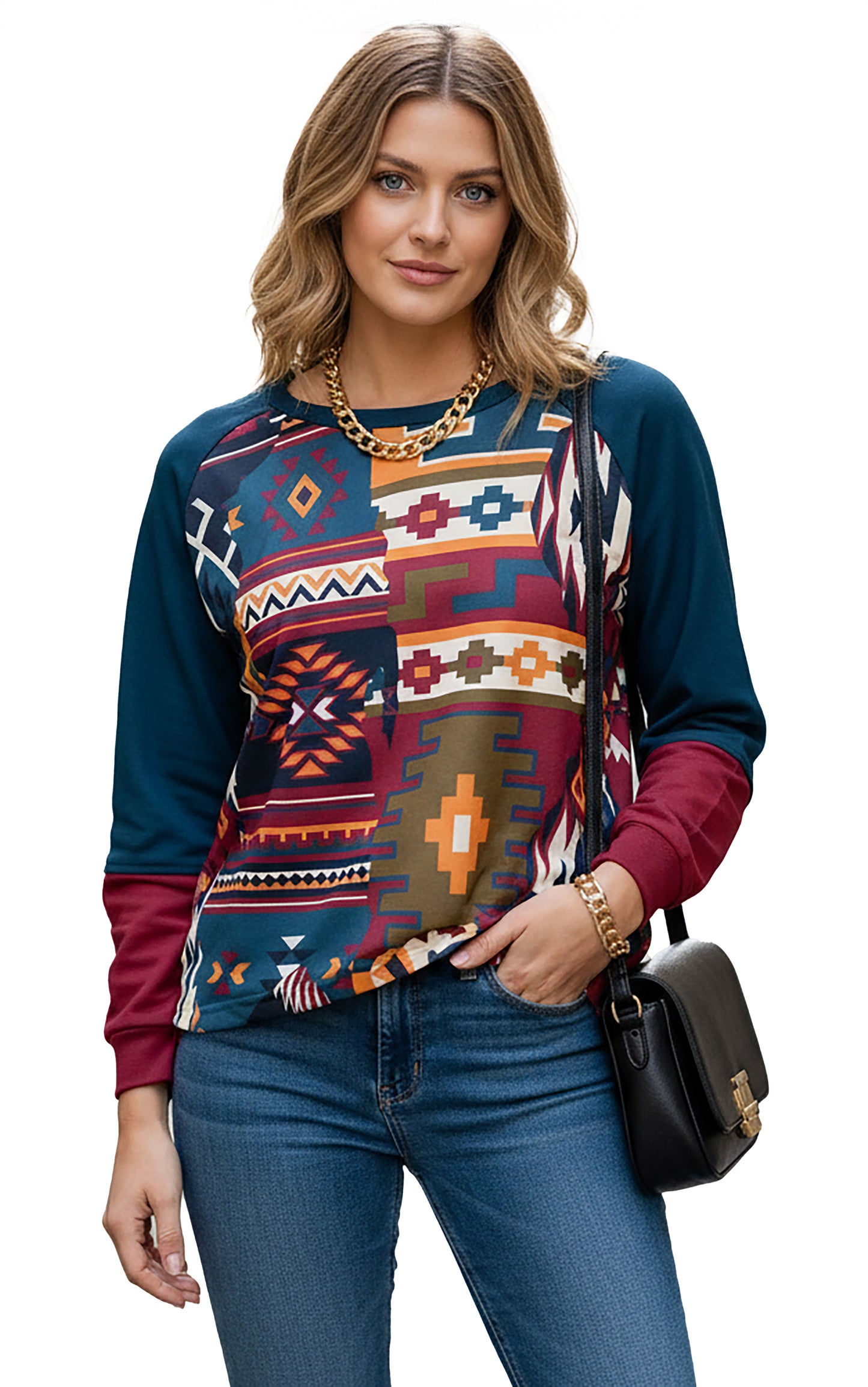 Red Multicolor Print-