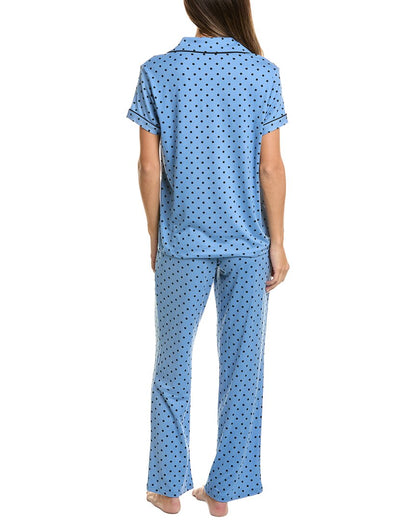 NAVY DOT ON BLUE-