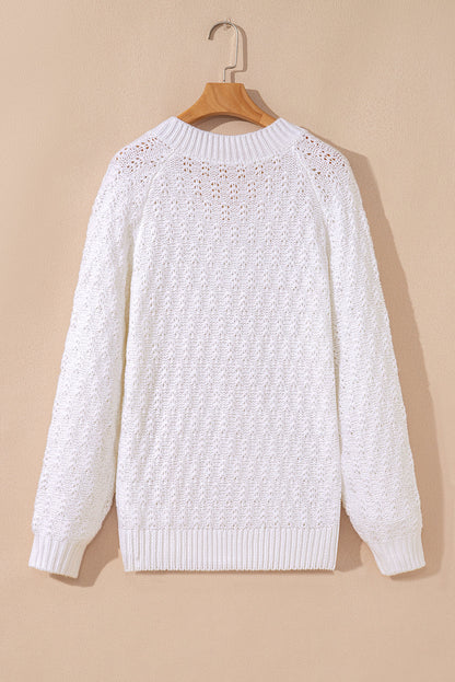 Threaded Pear Emma Ribbed Edge Loose Sweater