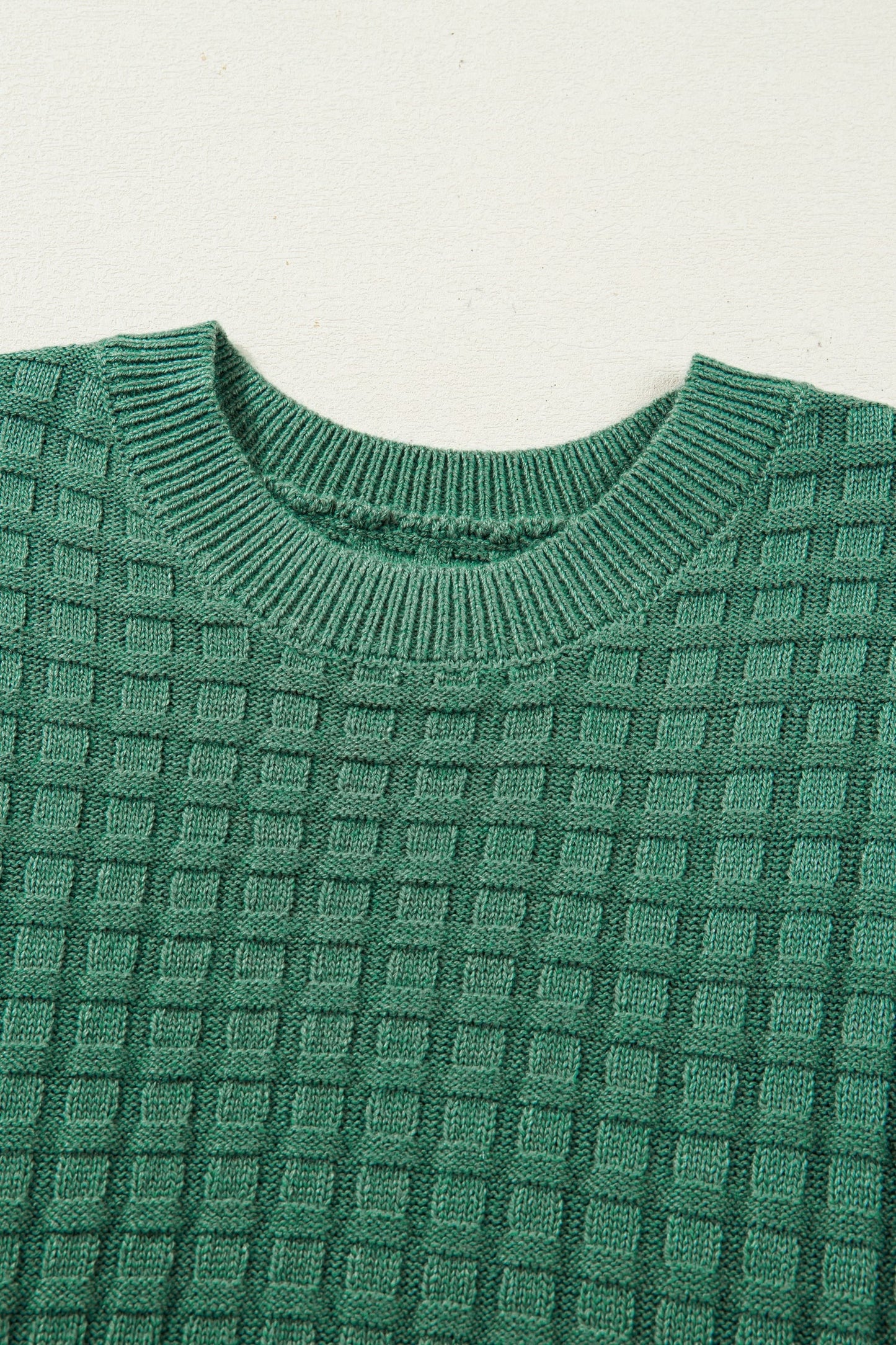 Threaded Pear Birdie Textured Short Sleeve Sweater