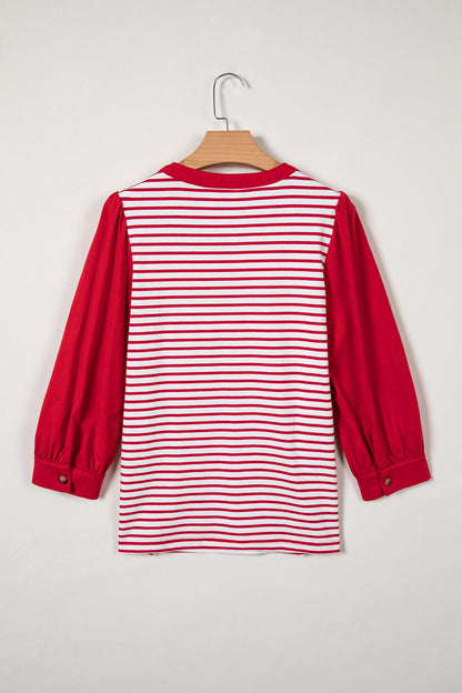 Threaded Pear Wrenley 4 Sleeve Patchwork Top