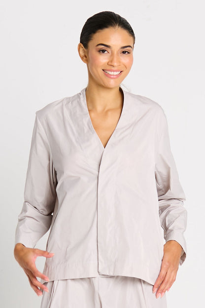 Nylon Minimal Swing Jacket - Putty