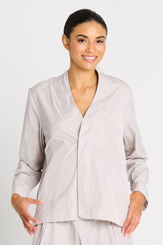 Nylon Minimal Swing Jacket - Putty