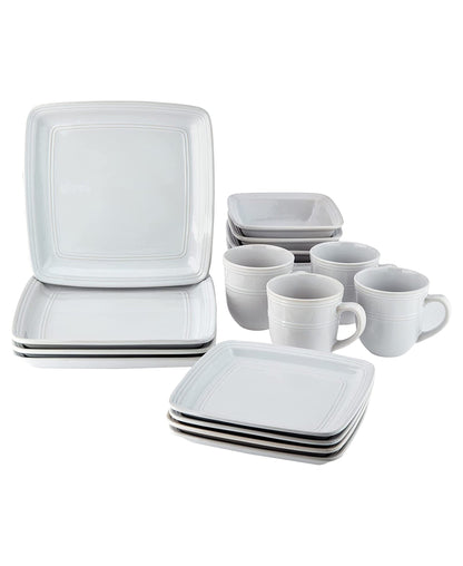 Jay Companies Madelyn Square 16-Piece Dinner Set