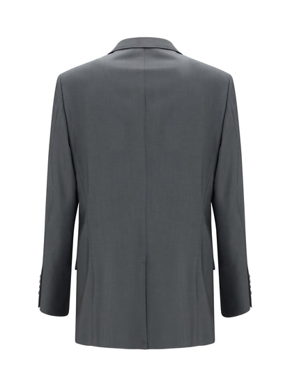 Jacket Single-Breasted Wool-Mohair Grey