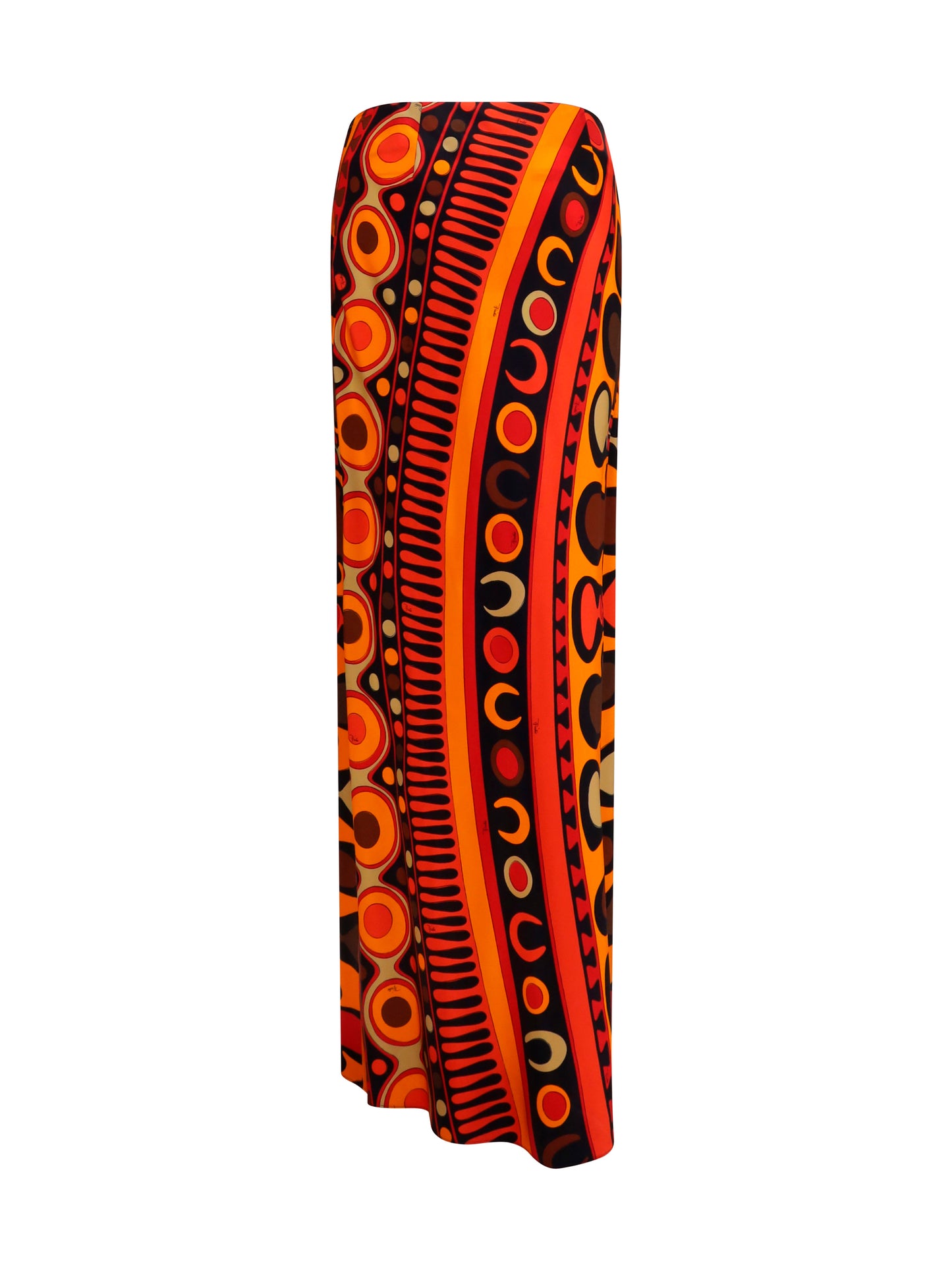 Skirt Solei Satin Orange/Black