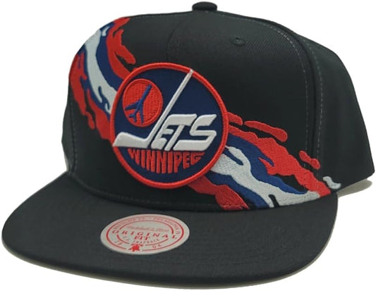 Mitchell & Ness Men's NHL Vintage Paintbrush Snapback Jets Snapback Caps