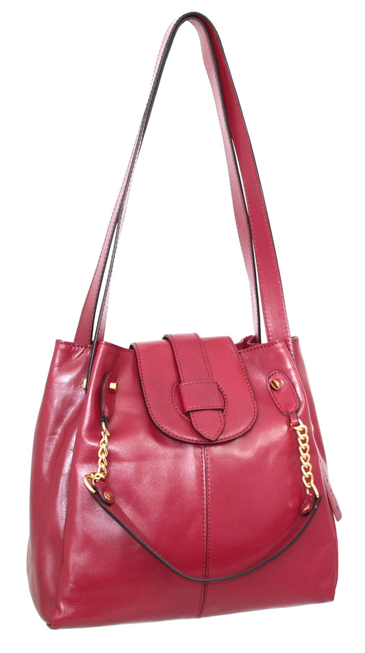 Janet Shoulder Bag in Cabernet
