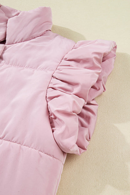 Threaded Pear Ava Sleeve Snap Puffer Vest