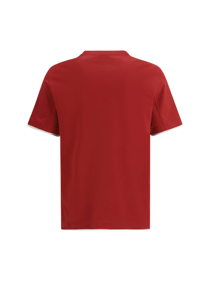 Cotton T-Shirt Cherry/Pearl