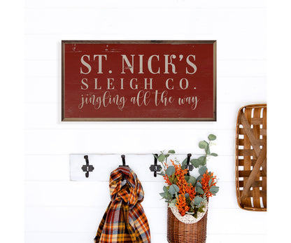 Kendrick Home St. Nick's Sleigh Co. Red