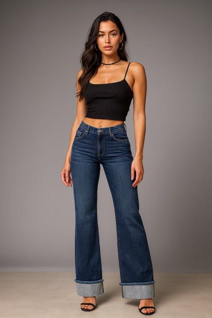 GJG Denim Gary Low Rise Cuffed Jean - Monterey Wash
