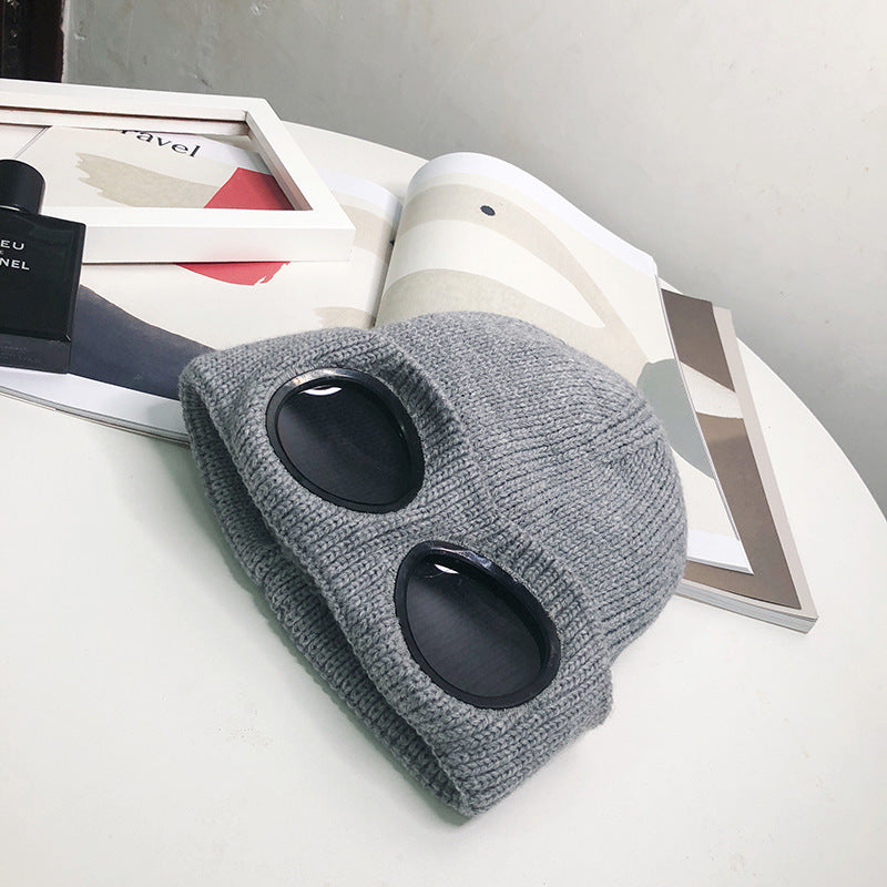 Women’s Pilot Wool Knit Hat – Winter Warm Knitted Aviator-Style Hat