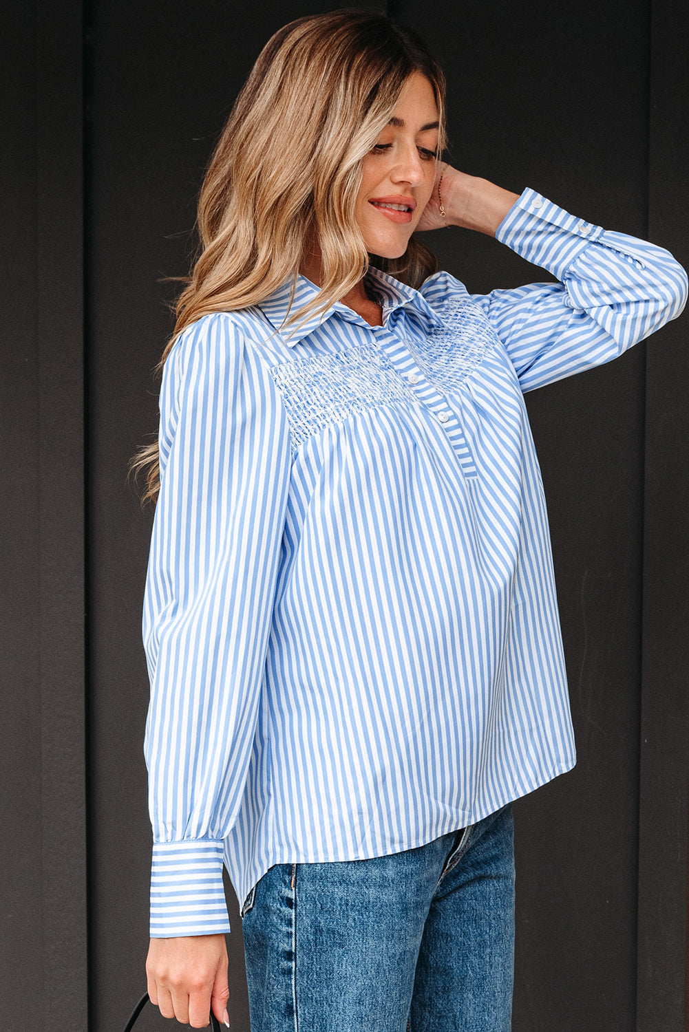 Threaded Pear Emersyn Stripe Long Sleeve Top