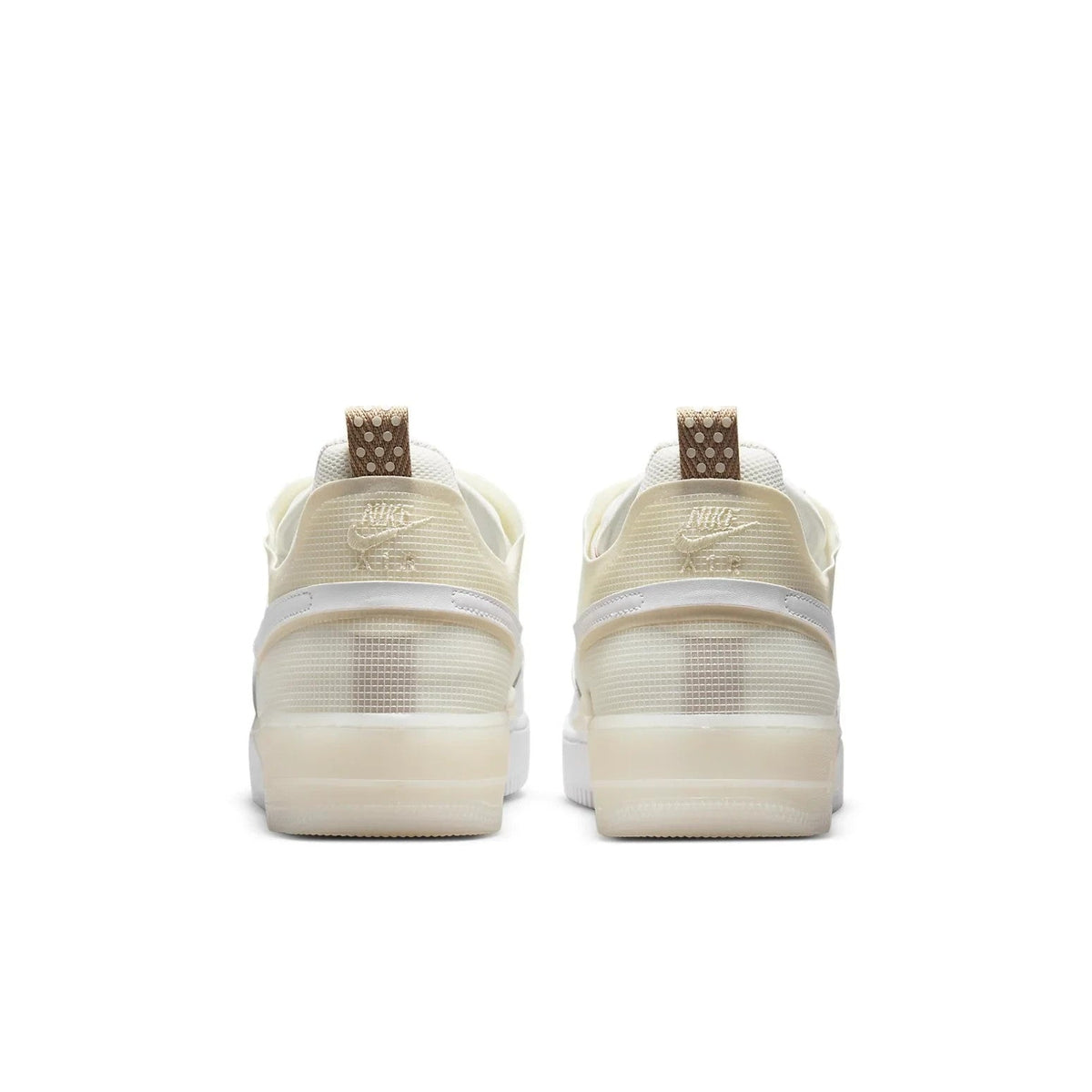 Nike Air Force 1 React Men's Sneakers — Coconut Milk Leather Low-Top