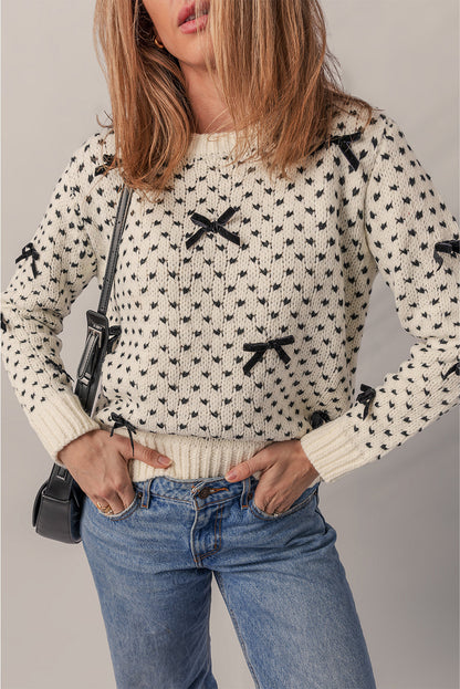 Threaded Pear Scarlett Contrast Ribbed Edge Sweater