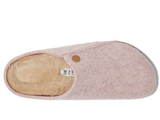 Birkenstock Unisex Zermatt Rivet Split Felt Fur Light Rose
