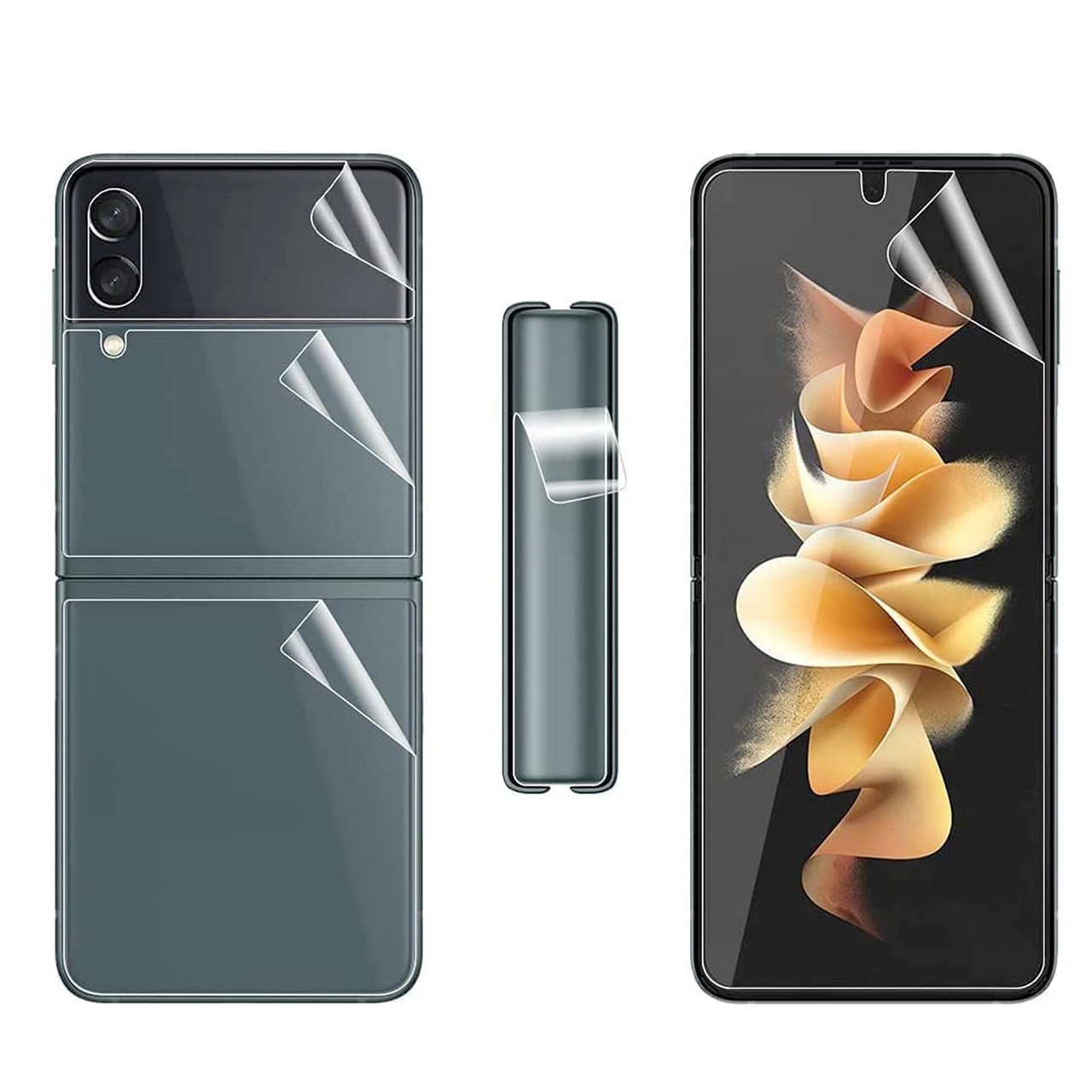 Prime Goods for Samsung Galaxy Z Flip 3 5G Soft Hydrogel Screen Protector Film/HD Lens Cover - Clear