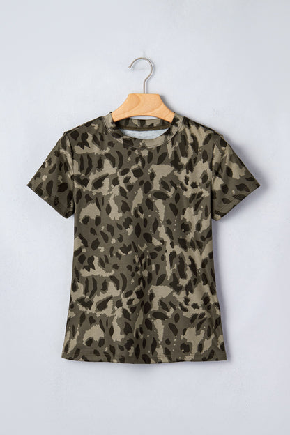 Threaded Pear Annabelle Print Mock Slim Tee