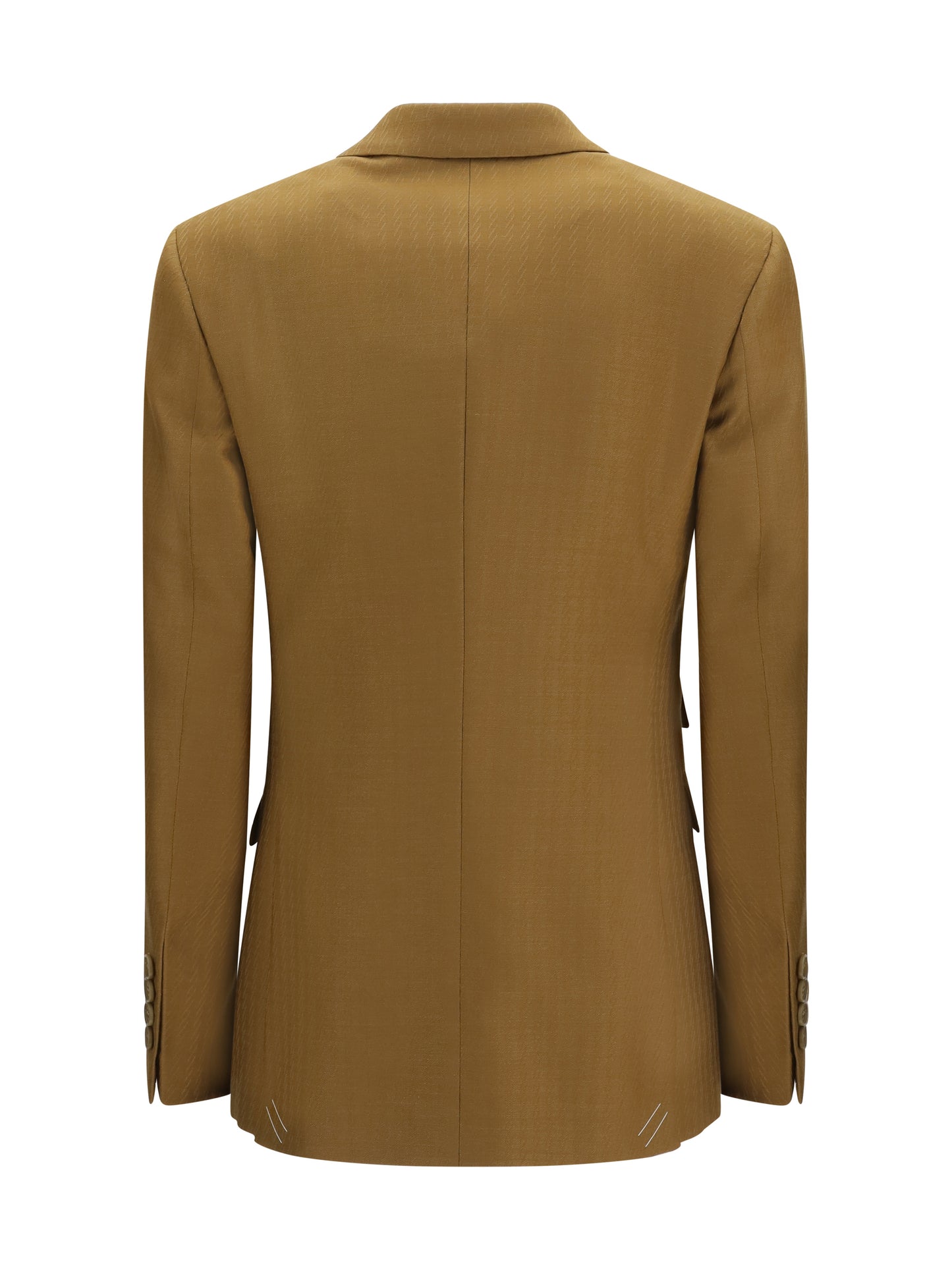 Blazer Wool and Mohair Hazelnut Brown Stripe
