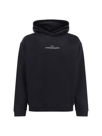 Hoodie Black/White Embroidery