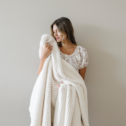 WAFFLE KNIT XL THROW BLANKETS