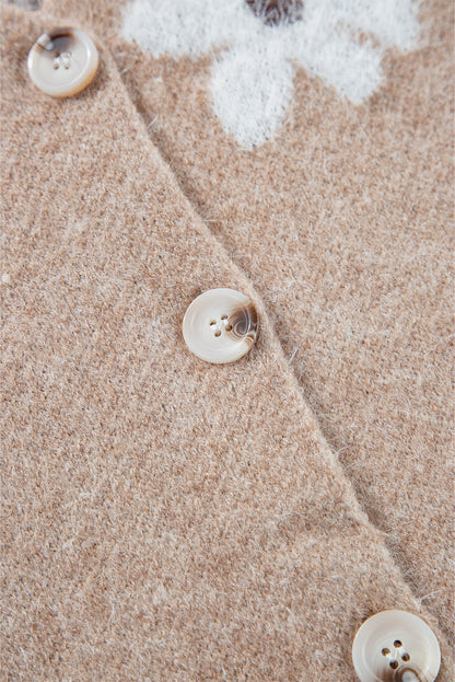 Threaded Pear Keily Print Knitted Up Cardigan