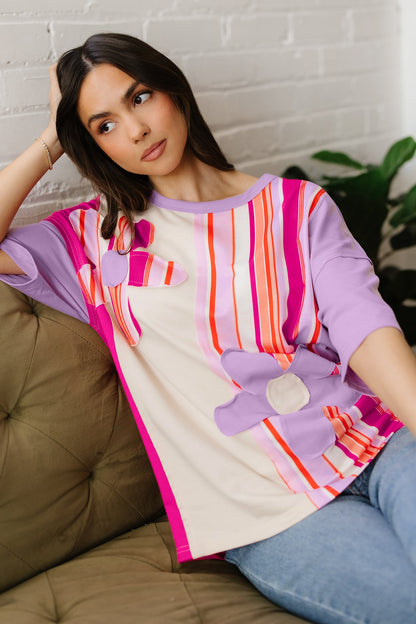 Threaded Pear Kallie Half Sleeve Loose Top