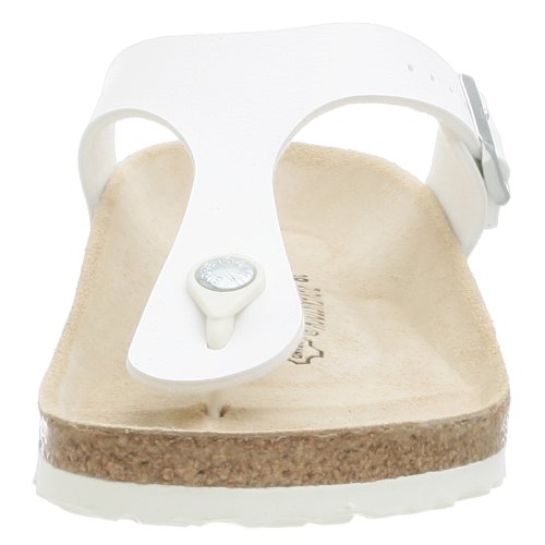 Birkenstock Unisex Gizeh Birko-Flor Nubuck White