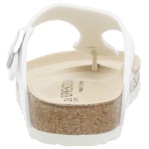 Birkenstock Unisex Gizeh Birko-Flor Nubuck White