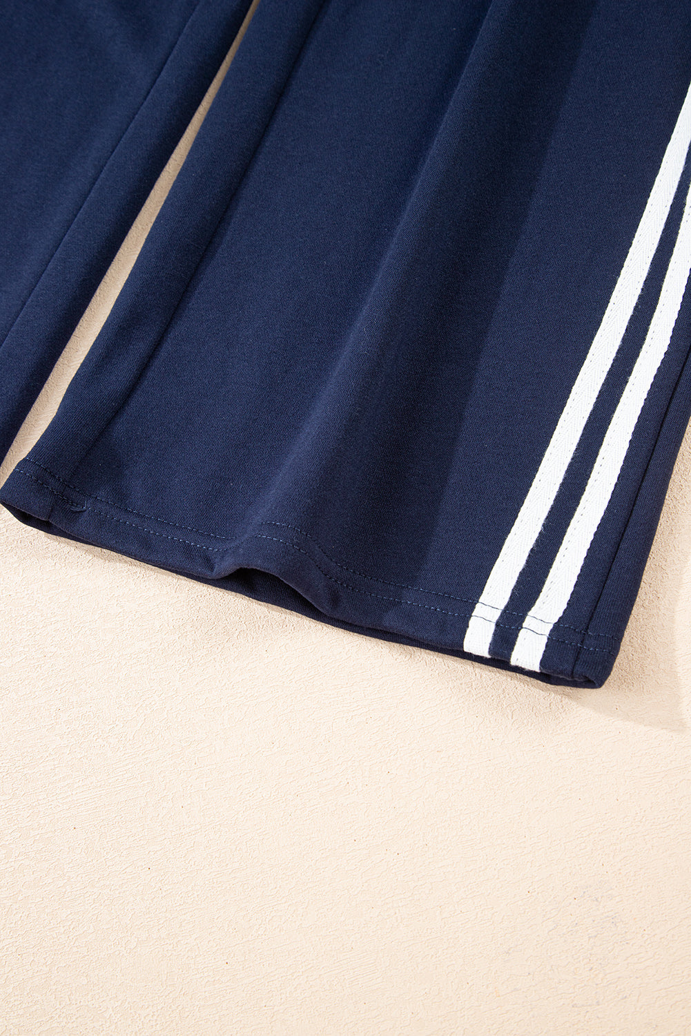 Threaded Pear Hana Striped Detail Crewneck Pullover