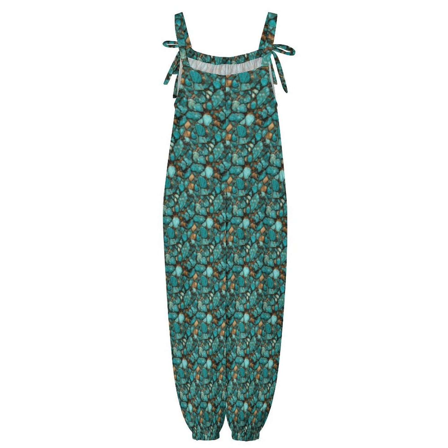 Baha Ranch All Turquoise Overalls Jumpsuit
