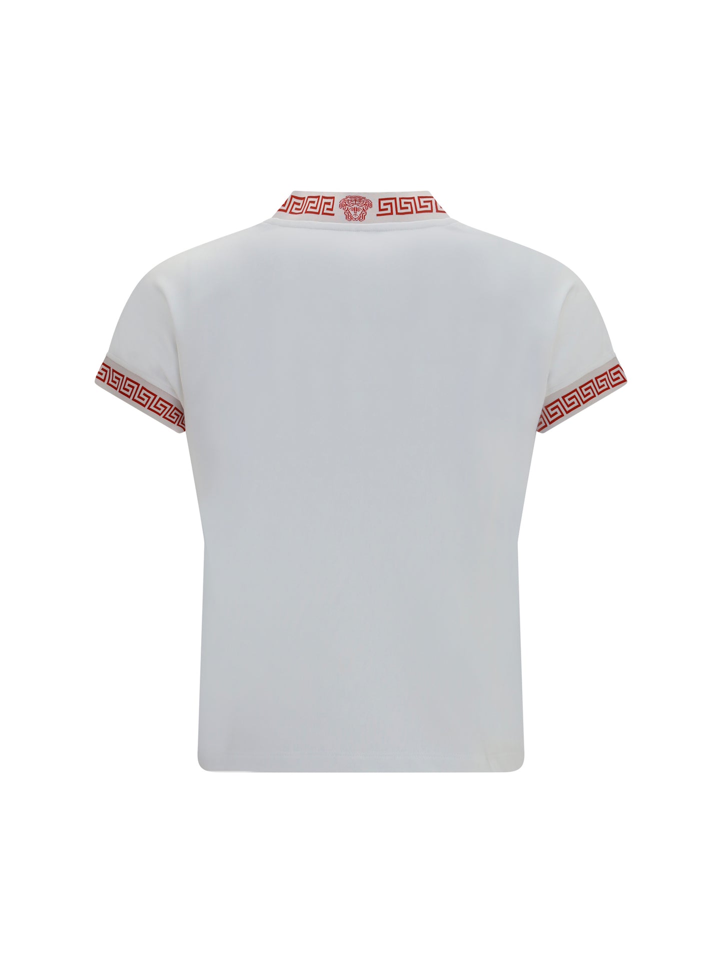 T-Shirt Greca V-Neck Optical White