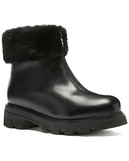 1 BLACK SUEDE/BLACK FUR-