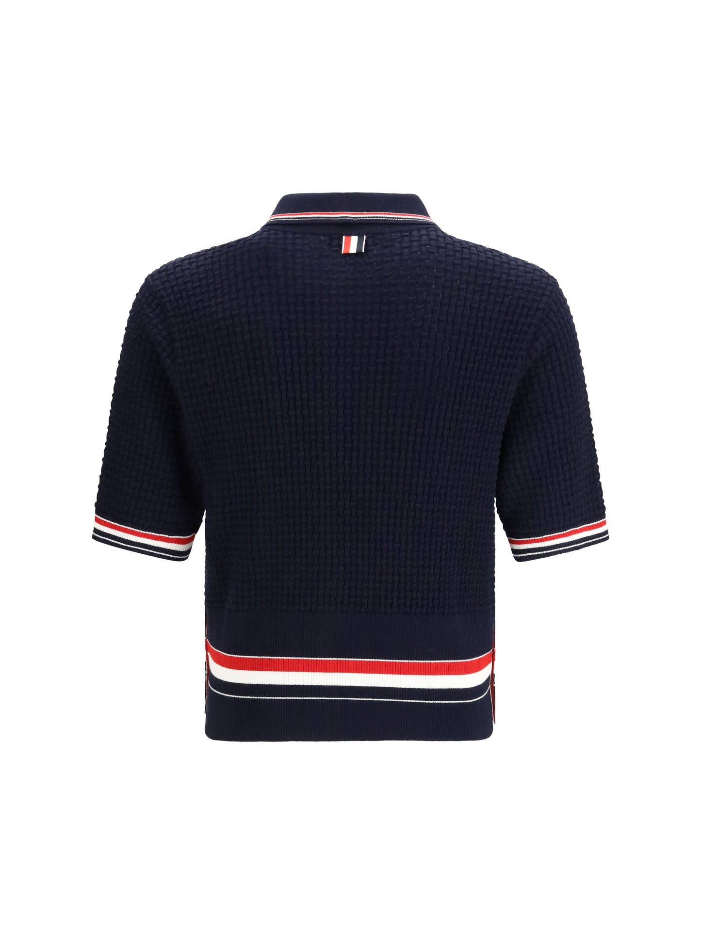 Polo Shirt Woven Cotton Navy