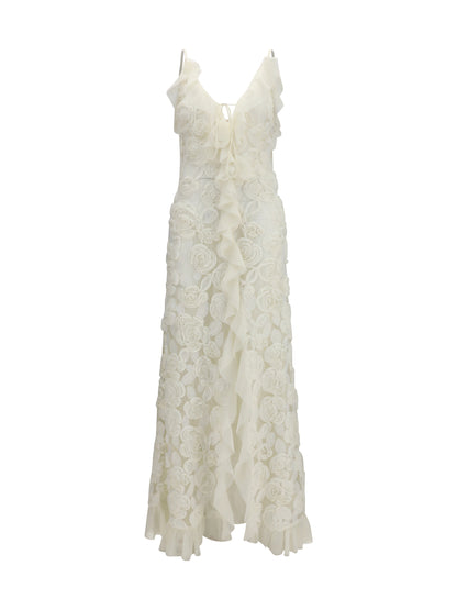 Long Evening Dress Cream