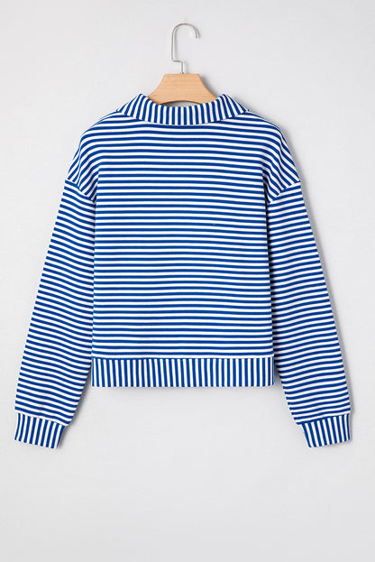 Threaded Pear Reign Zip Collar Pullover Long Sleeve Top