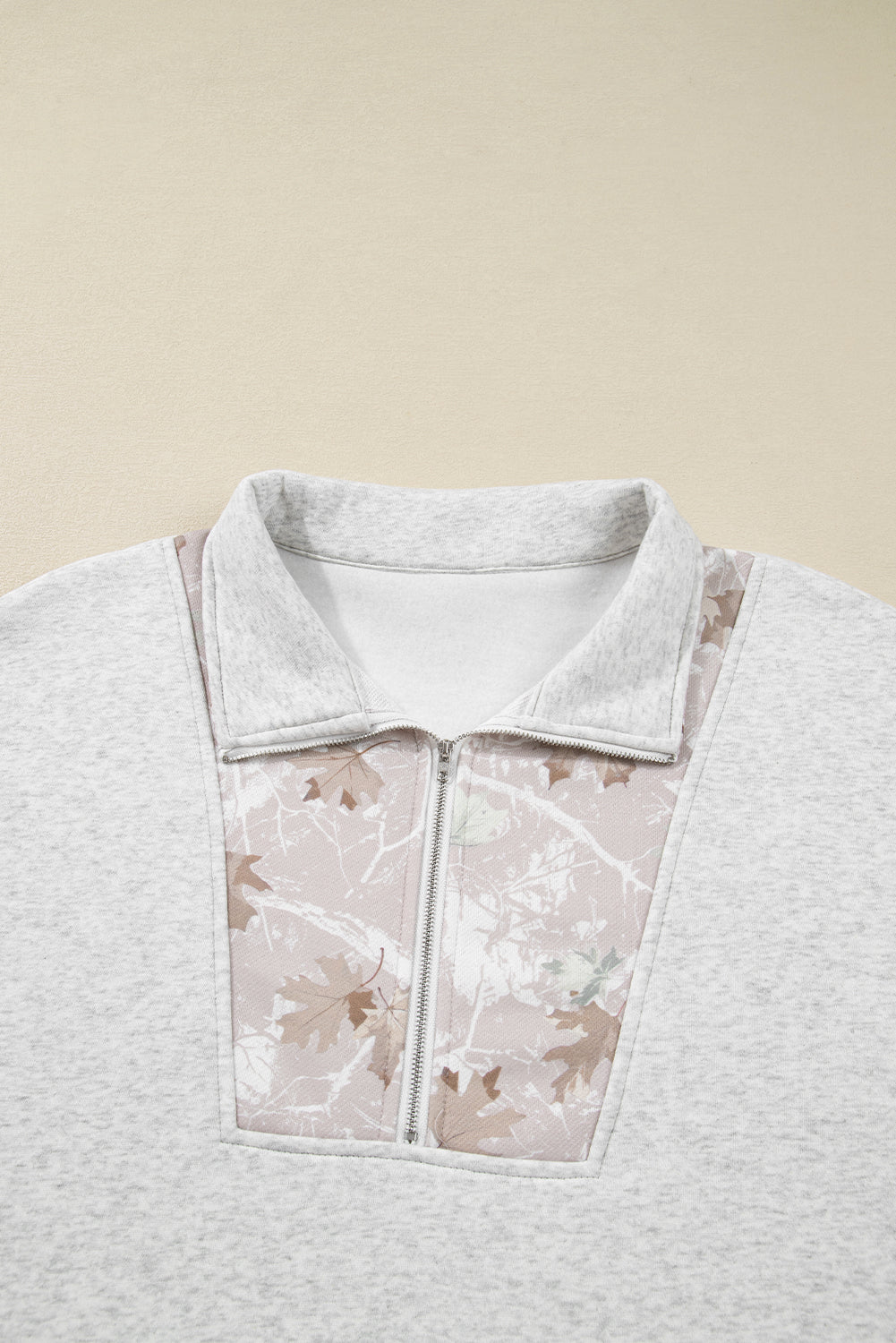 Threaded Pear Olivia Patchwork Zipped Collar Pullover