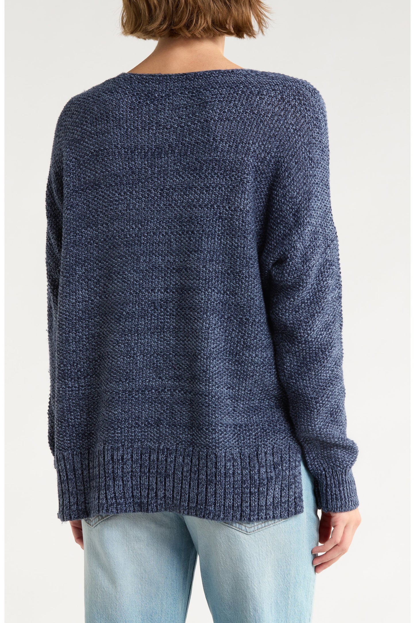Lucky Brand Women's Spring Weight V Neck Pullover - American Navy