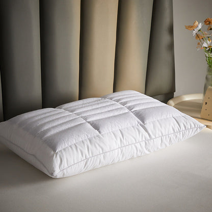Hotel-Style Buckwheat Cervical Pillow – Pure Cotton Cover with Partition Design for Neck Support